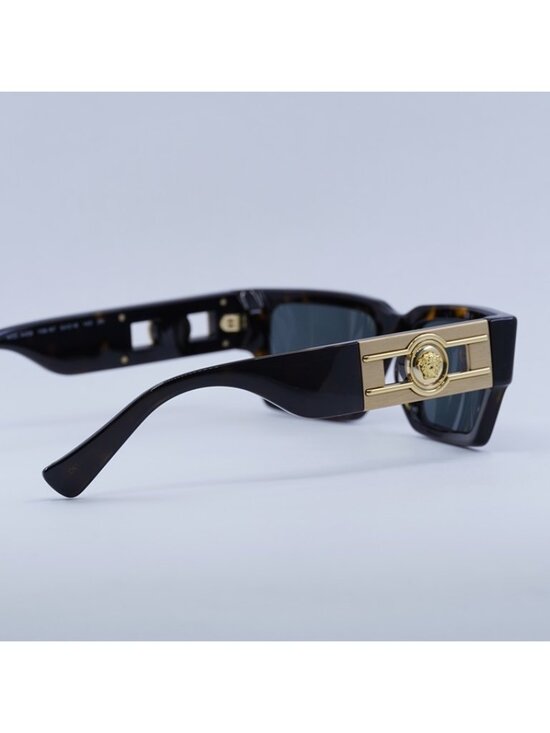Versace VE4459 108/87 Unisex Sunglasses Havana Rectangle Frame, Grey Lenses main image 9